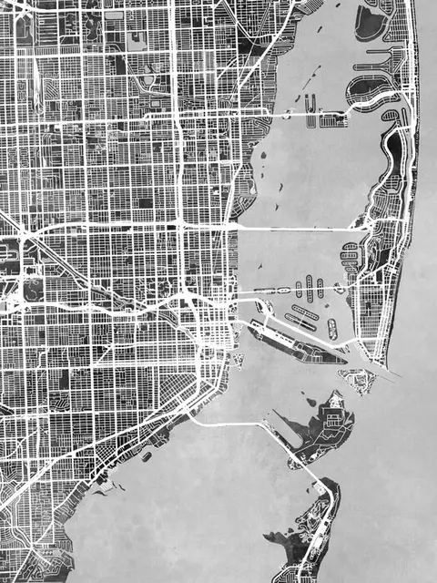 Mapa estilizado de Miami, Florida